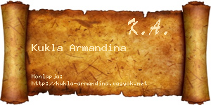 Kukla Armandina névjegykártya